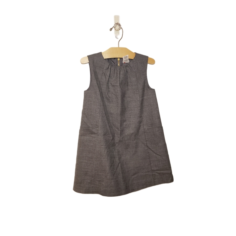 Crewcuts Size 5 Grey Sleeveless Wool Blend Shift Dress